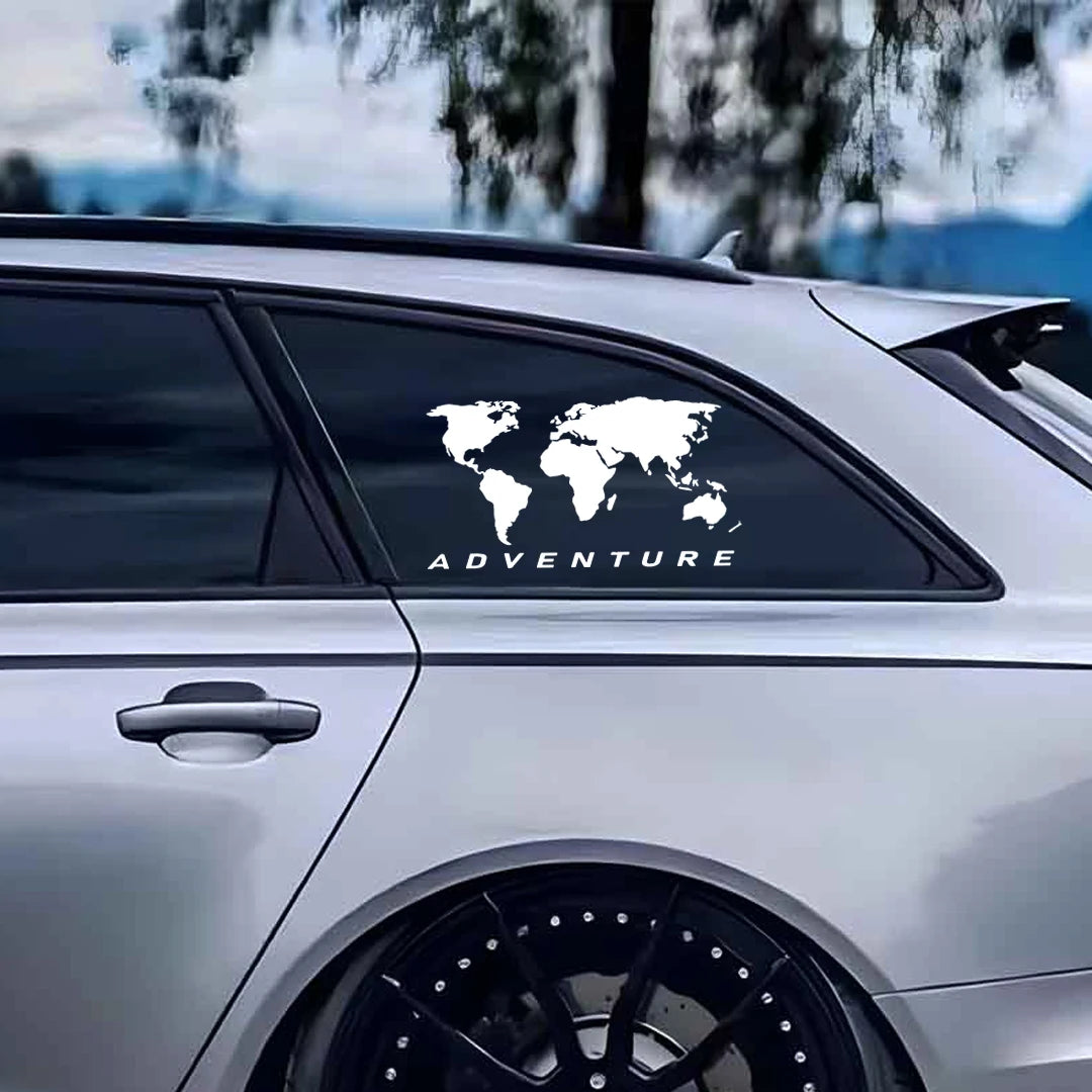 World Map Universal Auto Sticker Art Auto Motorcycle Trucks Racing SUV Bumper Laptop Suitcase Vinyl Decal