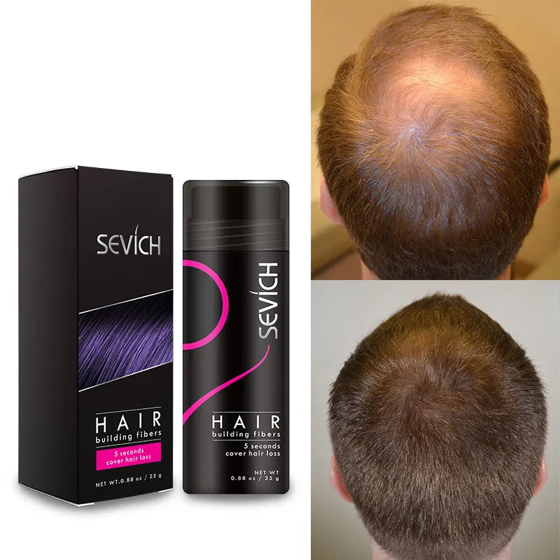 Sevich 25g Hair Building Fibers Keratin Hair Fiber Professional Instant Regrowth Powder for Men and Women Hair Loss Products