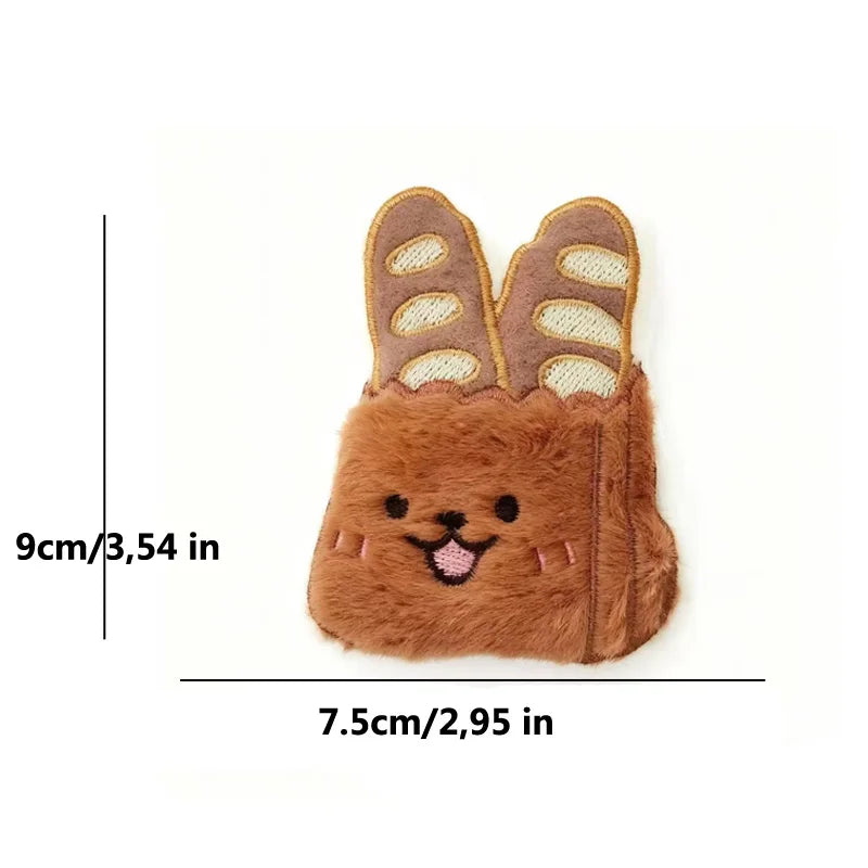 Plush Squeaky Food Dog Toys - Baguette, Pizza & Cake Shapes - photo 5