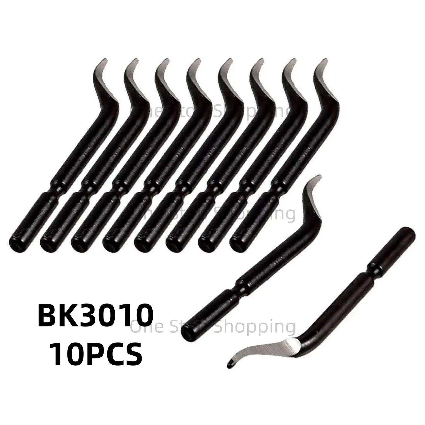 Pack of 10 PCS Deburring Blades for Burr Removal Reamer Tool as 360 Degree Rotary Head for Metal Resin Copper Plastic Brass PVC