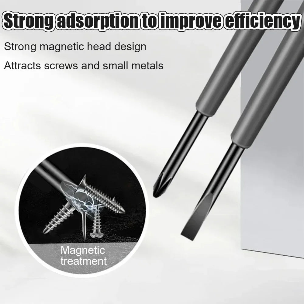 2pcs Word/Cross electrician screwdriver 12-220V Voltage Tester Pen AC/DC Induction Insulated Electricians Screwdriver Hand Tools