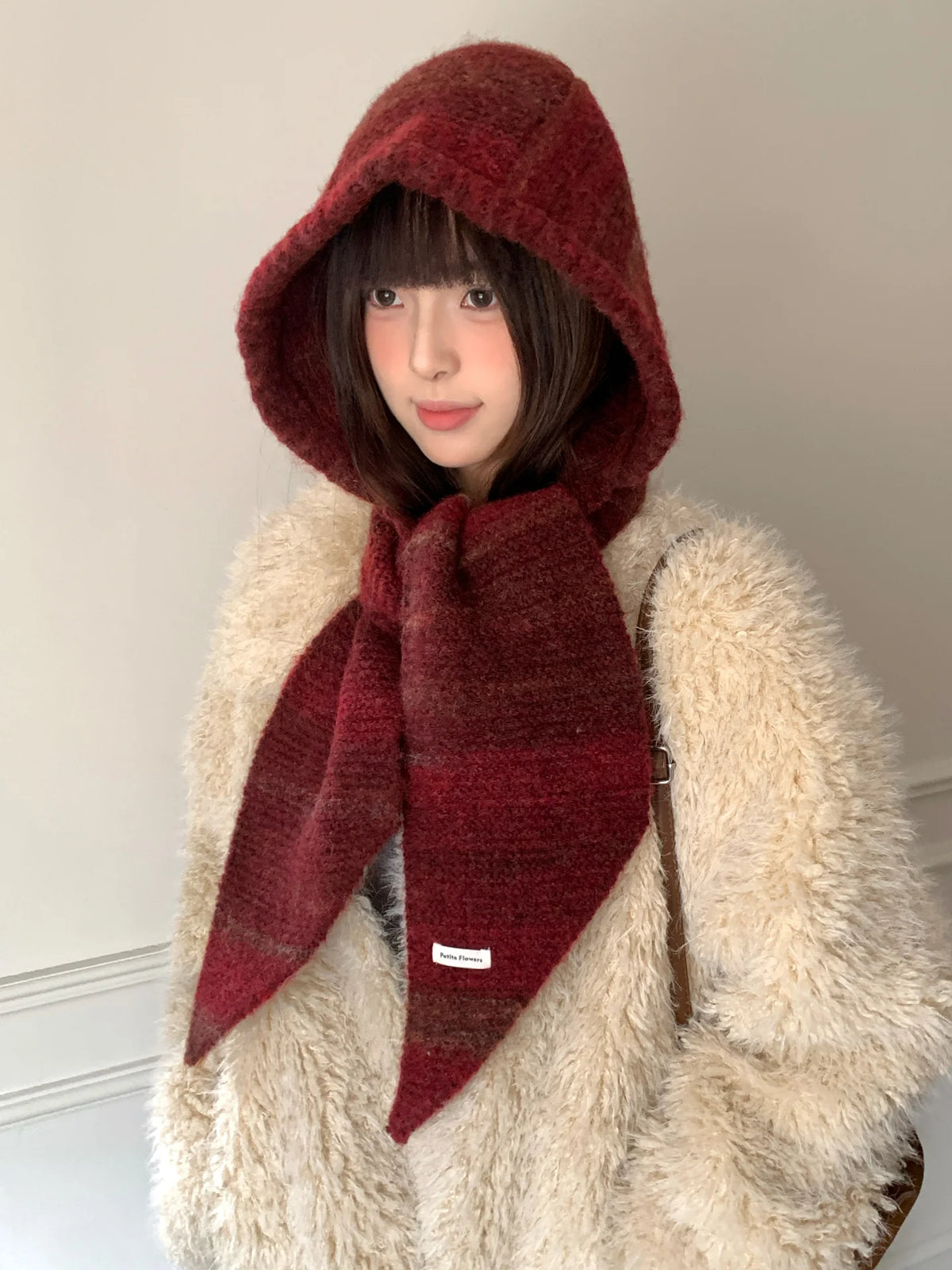 Women's Hooded Scarf and Hat Set - Balaclava Style Winter Wrap - photo 2