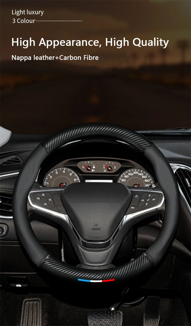 For Chevrolet Aveo Bolt Onix Cruze Spark Cavalier Colorado Lacetti Trailblazer Silverado Tahoe Traverse Car Steering Wheel Cover