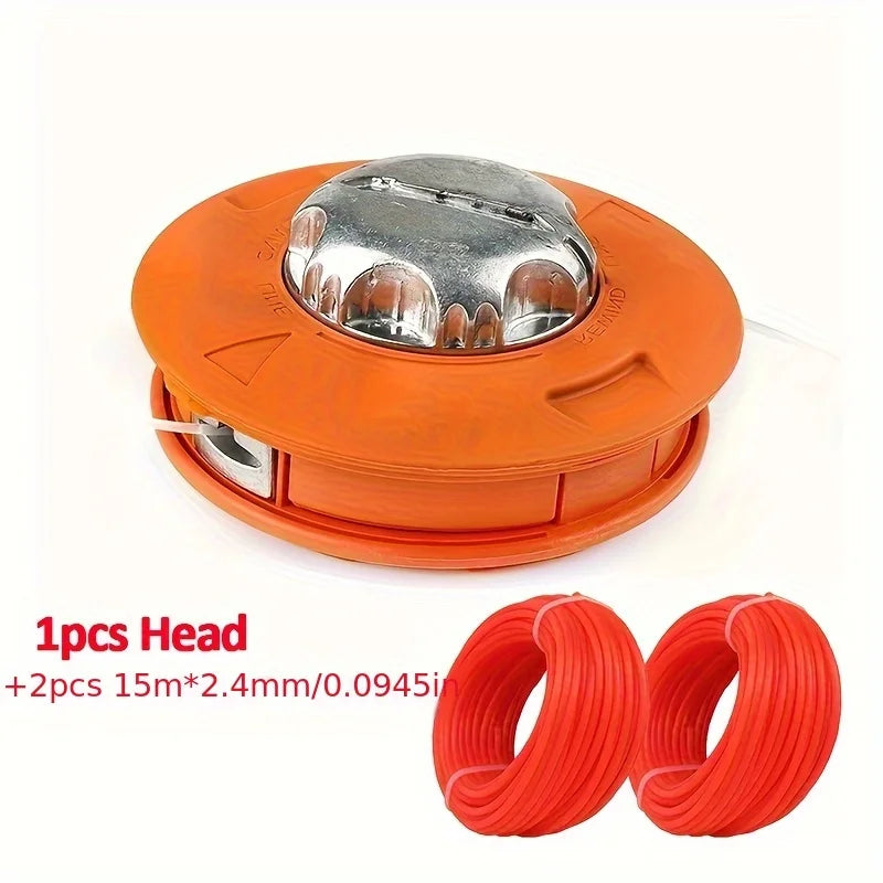 Universal M10 Aluminum Nylon Brush Mower Bump Spool Grass Trimmer 2 Lines Cutter Head Thread Line String Saw Strimmer Garden