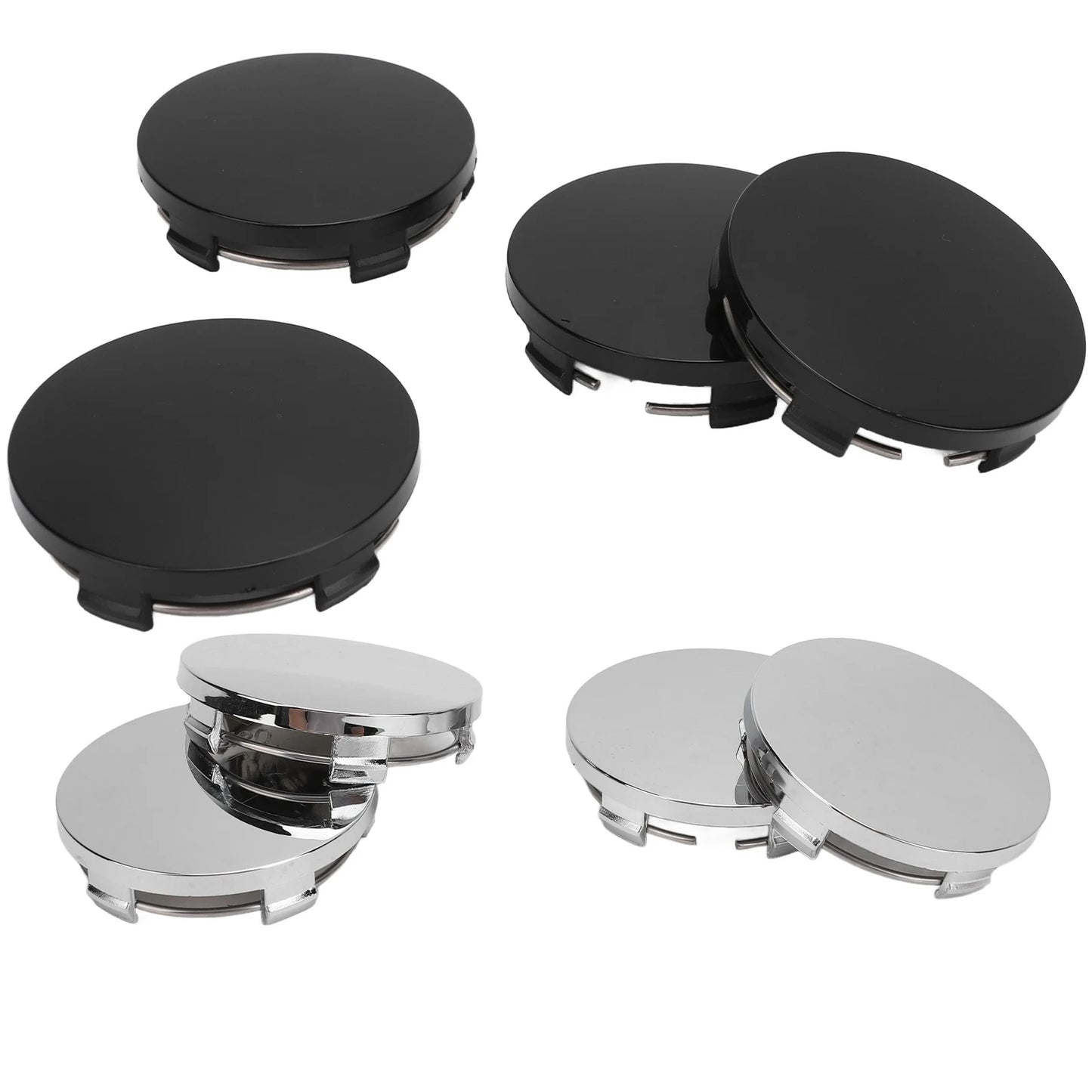 4PCS 60mm Car Wheel Center Hub Cap with Iron Ring Stylish Wheel Tyre Center Rim Hub Cover Universal for Vehicle new