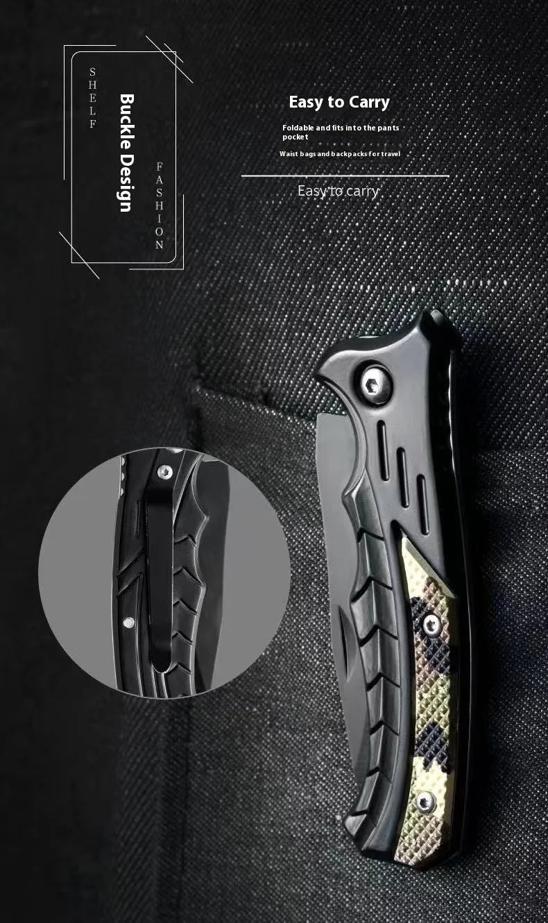 New Multifunctional Outdoor Folding Knife Stainless Steel Tactical Camping Fruit Knife Portable Kitchenware And Dining