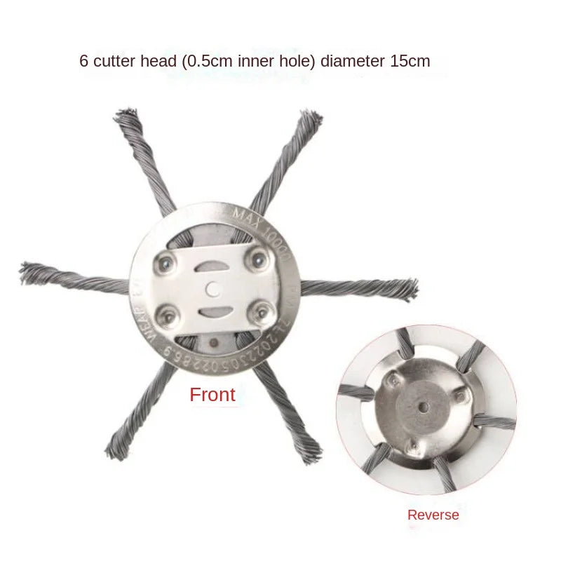 Steel Wire Weeding Wheel Dust Removal and Weeding Board Swing Metal Blade Universal Weed Brush Cutting Machine Head Knife Tool