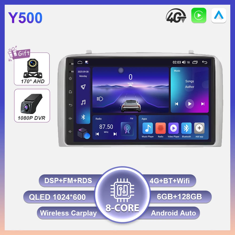 Android 16 Carplay For Alfa Romeo 147 GT 937 2000-2010 GPS Navigation Video Car Radio GPS Automotive Multimedia Car Monitor DVD