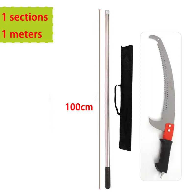4m Telescopic Garden Pruning Saw – Stainless Steel Extending Pole, Multifunctional Hand Saw