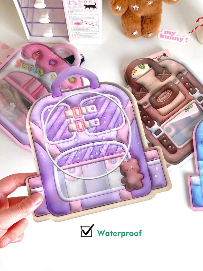 10/50PCS Zipper Cartoon Storage Bag Cute 3D Cartoon Backpack Small Items Storage Bag Valentine Day Birthday Gift Packaging Bag