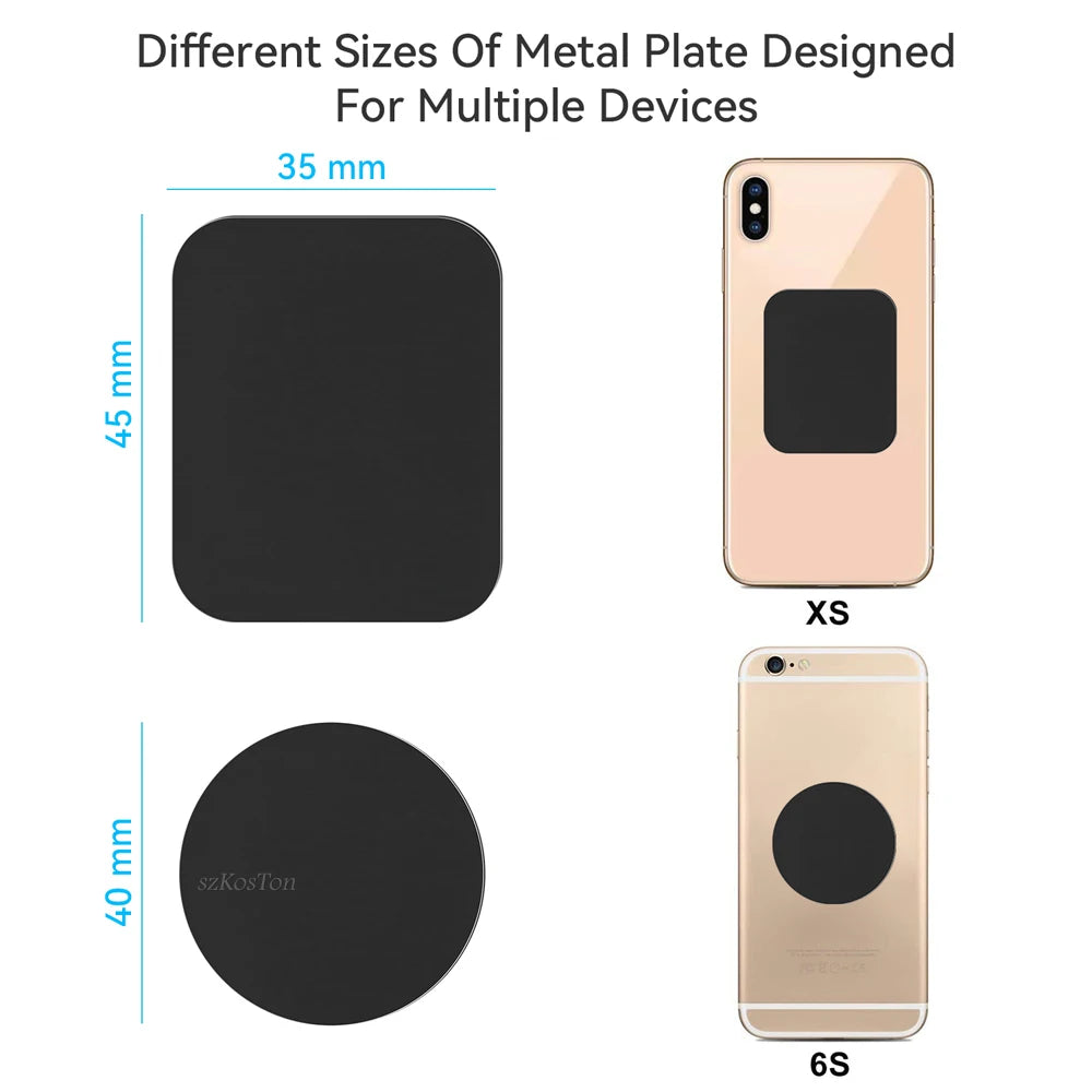 Metal Plate For Car Phone Holder Magnetic Universal Iron Sheet Disk Sticker Mount Mobile Phone Magnet Stand For IPhone