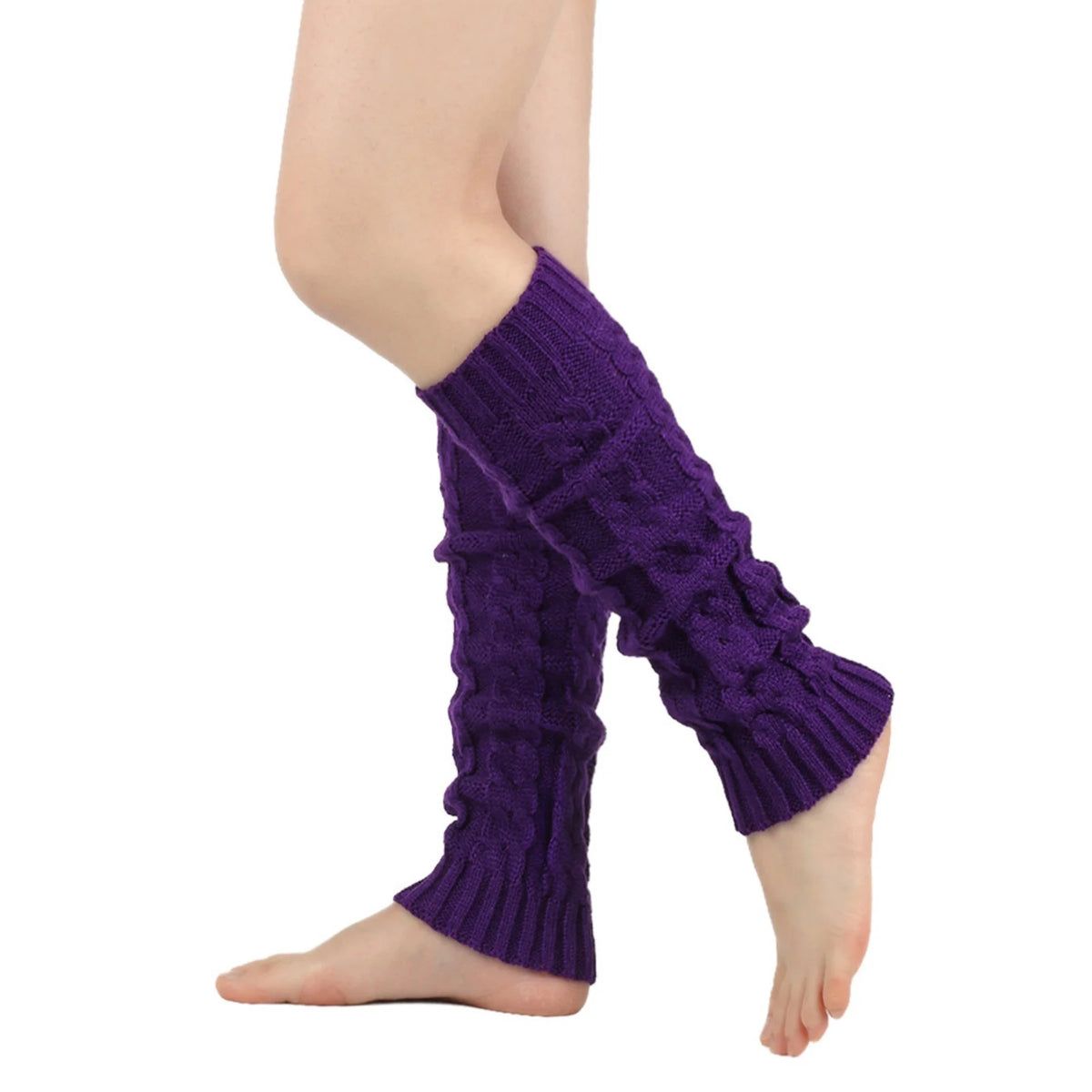 Women's Long Crochet Leg Warmers - Ankle to Knee Knit Boot Covers - photo 8