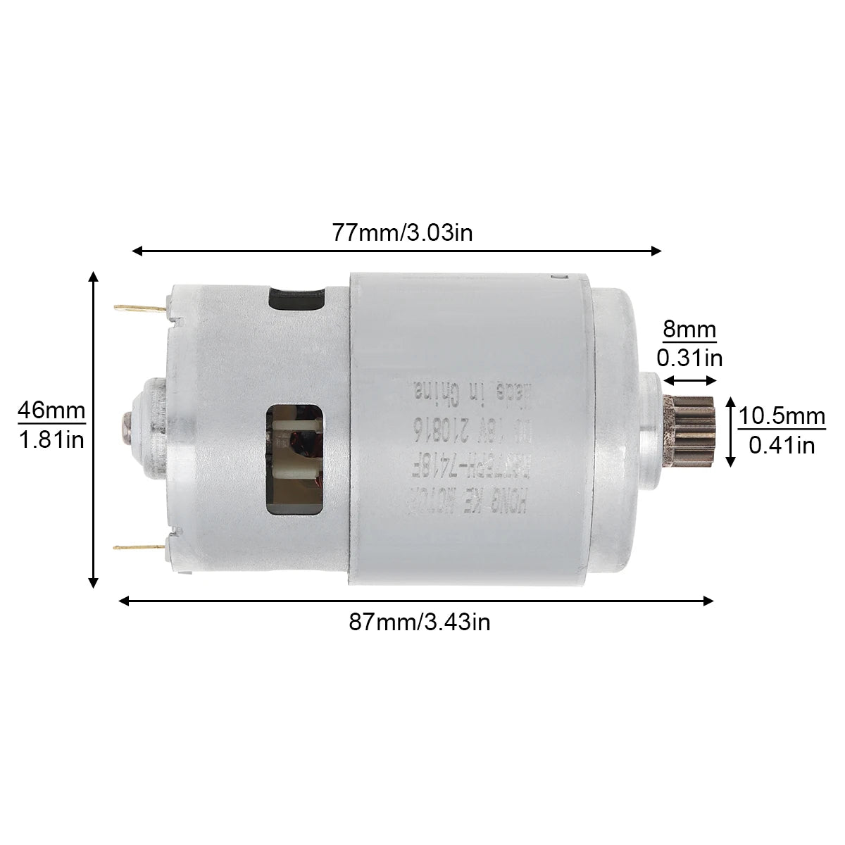 RS775 DC Motor High Power Reciprocating Saw Motor with 11Tooth Gear for Electric Saber Saw Handheld Cutting Lithium Electric Saw