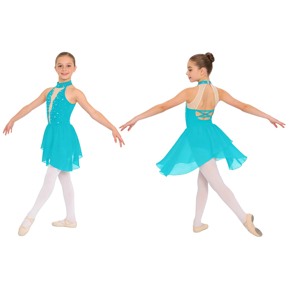 Girls sparkling sequin ballet dance dress