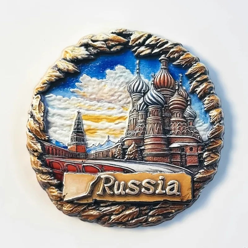 Russia Fridge Magnets Red Square Souvenirs Brown Bear St. Basil’s Cathedral Fridge Magnets Home Decor Wedding Gifts
