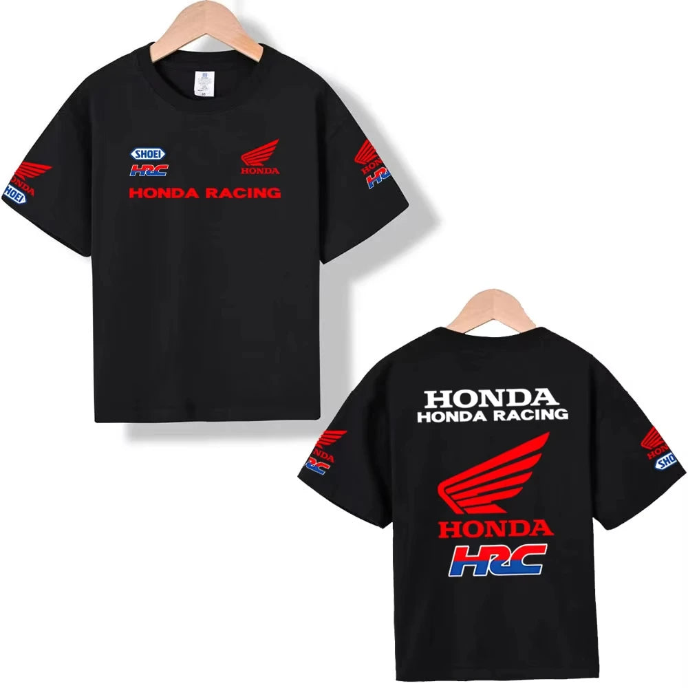 Summer Honda Motorcycle Short Sleeve Factory Team Racing Suit Cbr 650 Gold Wing Men's and Women's Cycling Cotton Loose T-Shirt