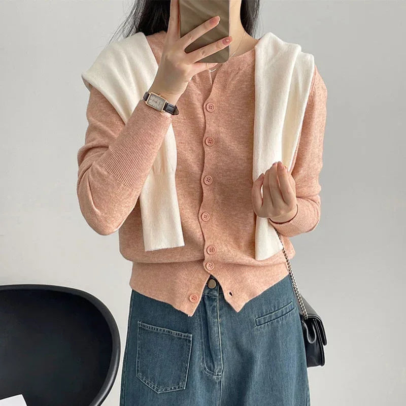 Women's fleece-knit sweater, cropped crew neck — view 4 of 15