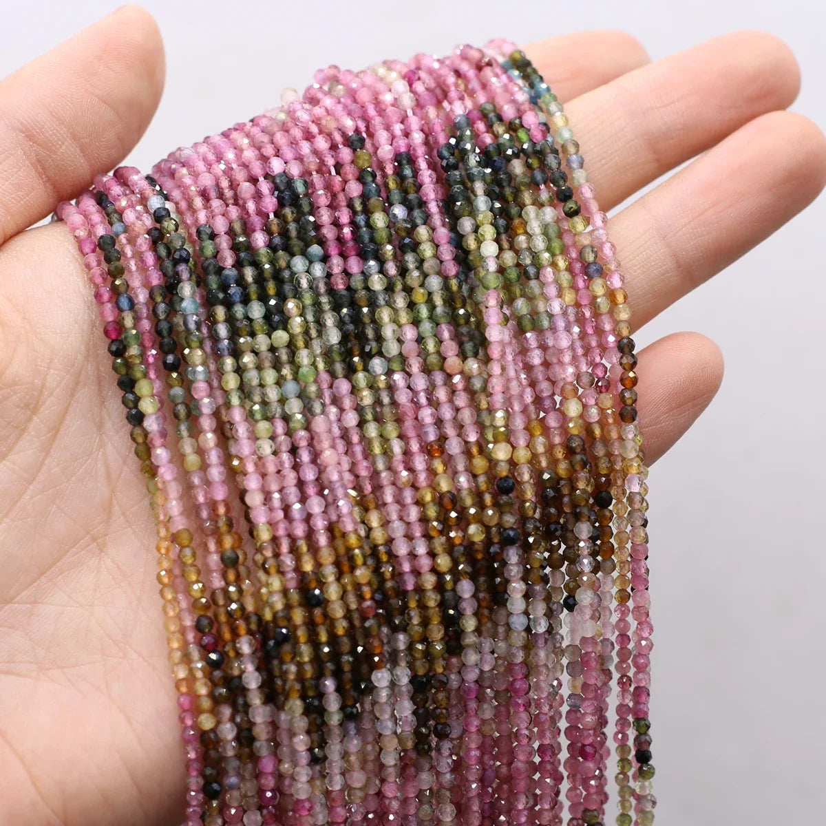 Natural Cut Faceted Round Face Loose Beads Various Colors For Jewelry Making DIY Beads Necklace Bracelet