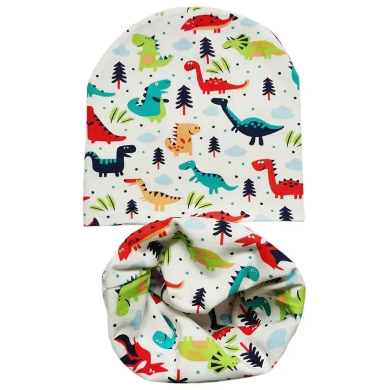 Kids Dinosaur Hat and Scarf Set - Cartoon Beanie with Neck Warmer - photo 20