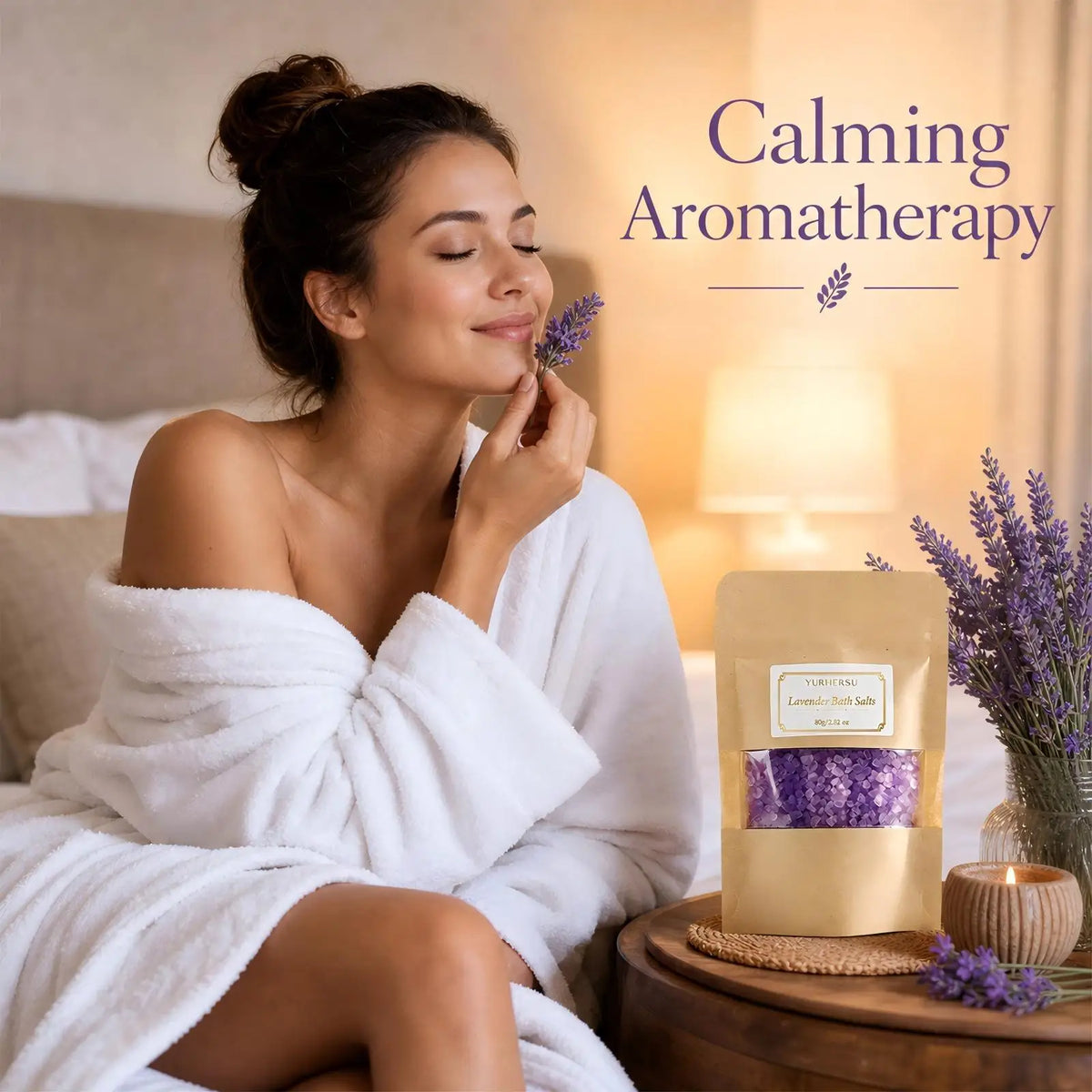 Lavender bagged bath salt，Deeply moisturize and nourish，Portable，87307426195，Containing essential oils，Halloween gifts, wedding