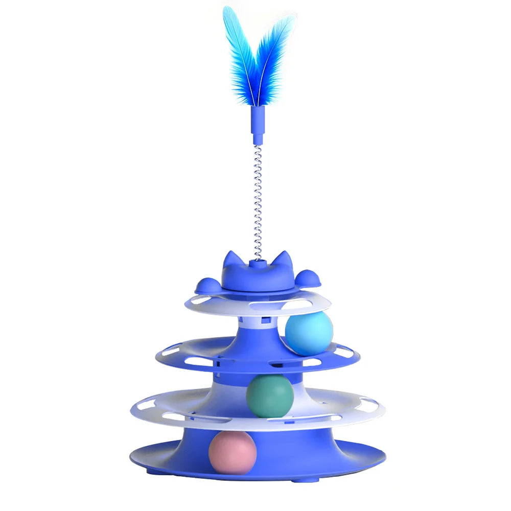 Cat Turntable & Teaser Set - Interactive Anti-Boredom Toy