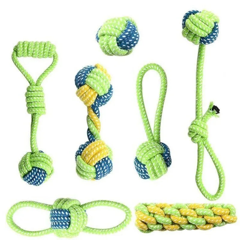 Cotton Rope Dog Toy Ball - Chew & Toothbrush Tug Toy – photo 6