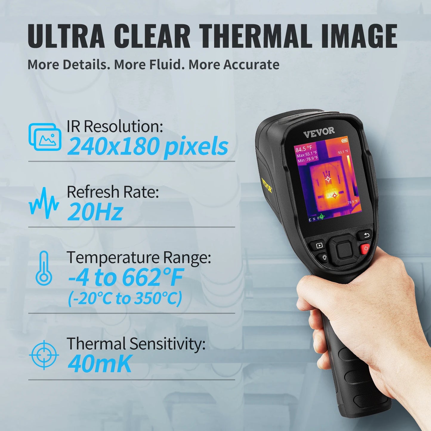 SucceBuy SC240 Handheld Thermal Imaging Camera — 240x180 IR, 20Hz, 16GB