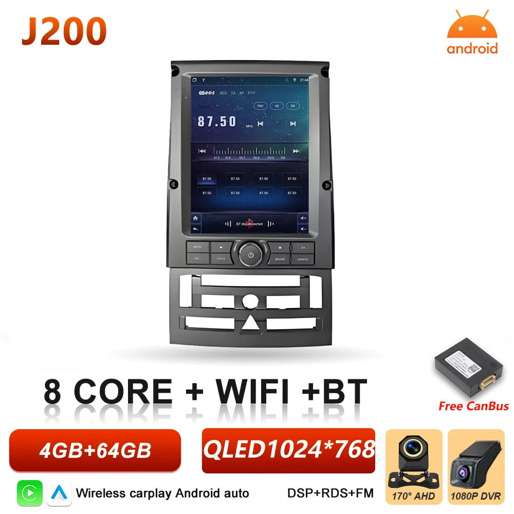 Car Stereo with Apple CarPlay & Android Auto, Compatible with Peugeot 407 (2004-2011)