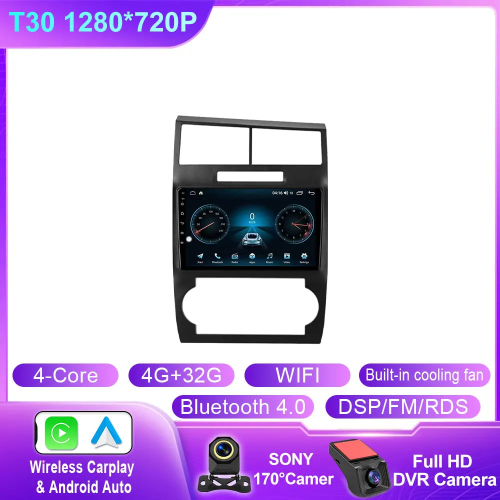 Car Radio Carplay For Dodge Charger LX 2005-2010 For Dodge Magnum 2 2003-2007 Navigation GPS Android Auto Stereo 4G Wifi No 2din