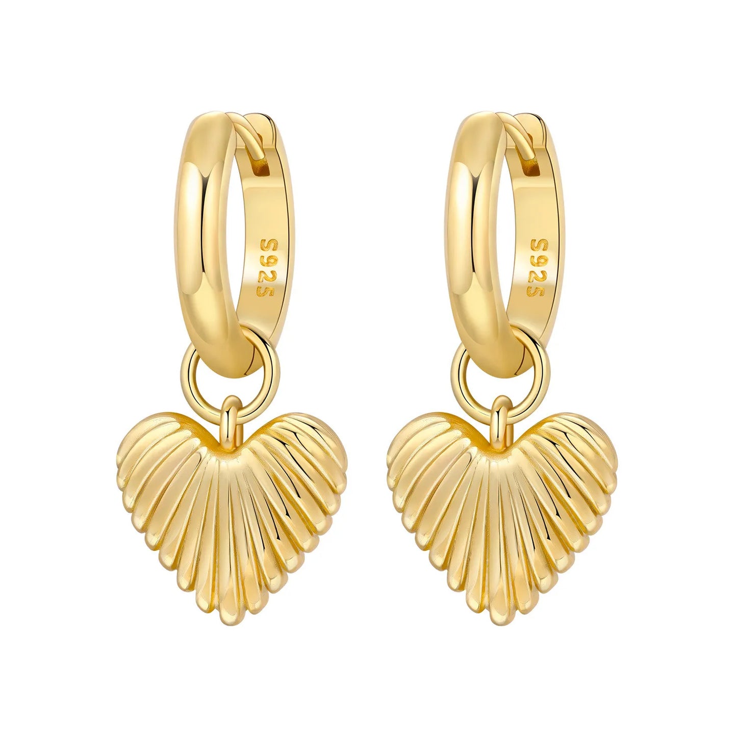 Original 2026 S925 Sterling Silver Zircon 18K Gold Lining Vintage Hoop Earrings for Women Birthday Party Wedding Gift Jewellery