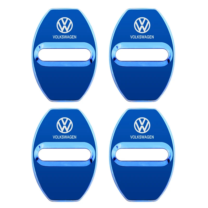 4Pcs Car Door Lock Protective Cover Sticker – Compatible with Volkswagen Golf, Polo, Passat, Tiguan, Jetta, T-Roc
