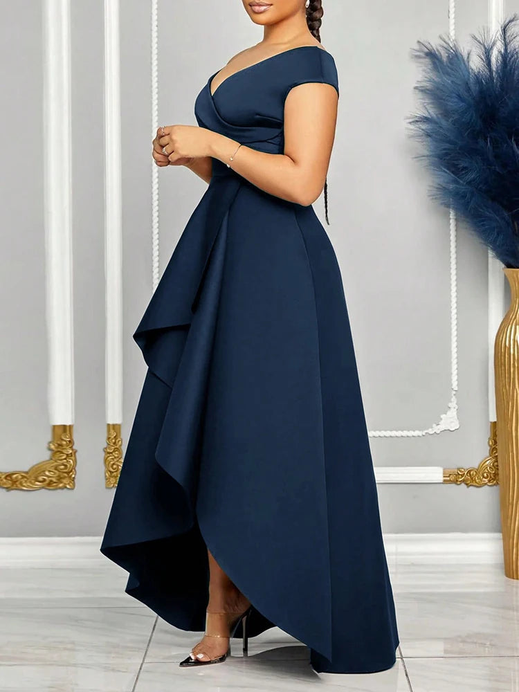 Off-Shoulder Evening Maxi Dress – Wedding & Bridesmaid