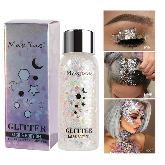 Mermaid Scale Body Glitter Gel - Sequin Sparkle for Face, Eyes & Hair