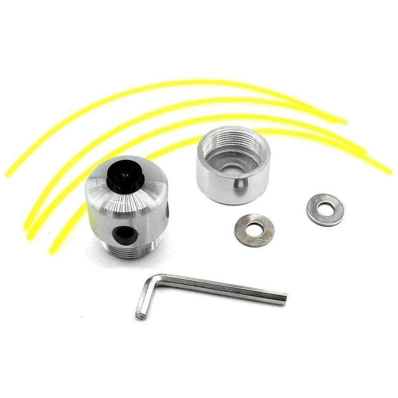 Universal Aluminum Trimmer Head with Four Trimmer Lines for Brush Cutter Grass Trimmer Head Replacement Tool Part