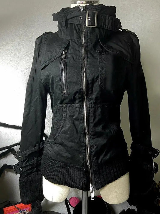 Women's Hooded Safari Zip Jacket, Vintage Streetwear
