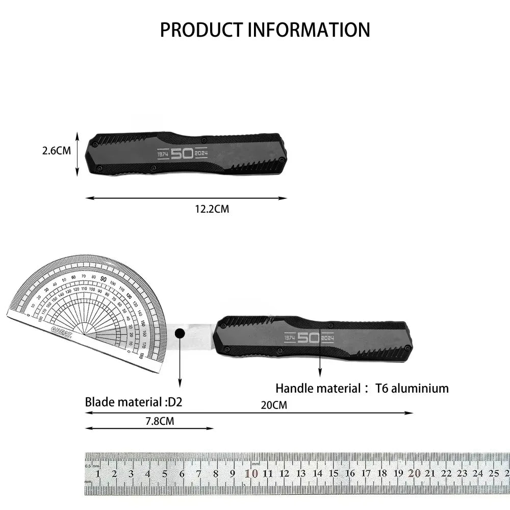 KS 9000 Matt Diskin Livewire K50 Pocket Knife D2 Steel Blade T6 Aluminum Handle Outdoor EDC Camping Knife Survival Hunting Tools