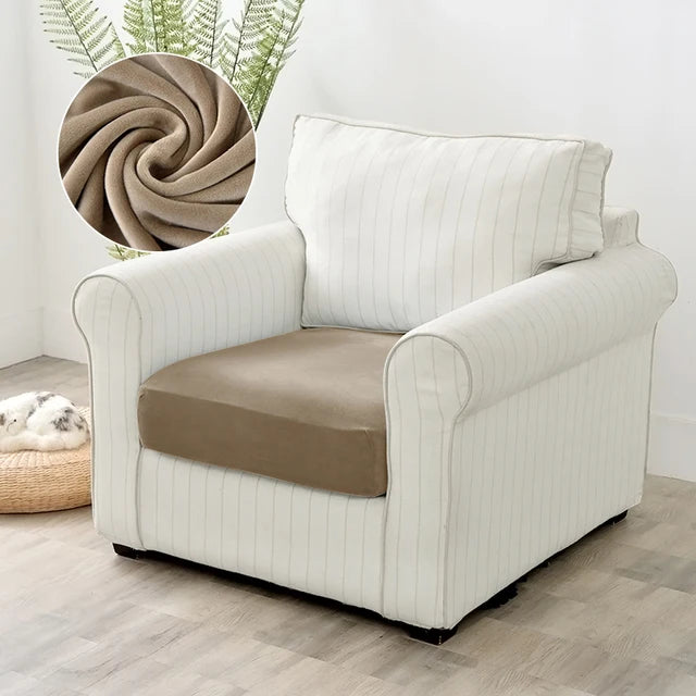 Velvet Sofa Covers for Living Room Elastic Plush Sofa Seat Cushion Cover Soft Couch Slipcover Furniture Protector for Home