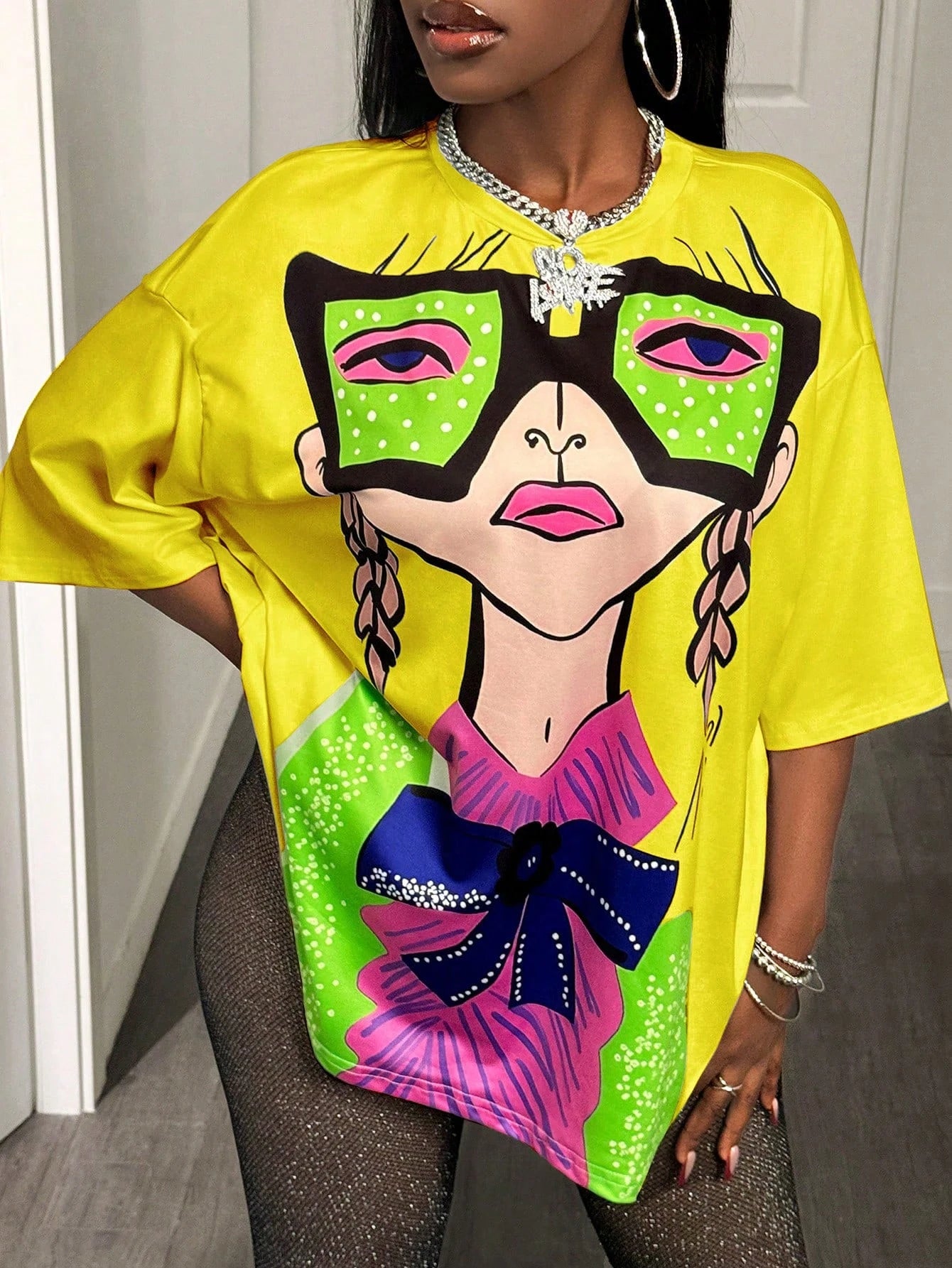 Oversized Graphic T-Shirt for Women — Loose Y2K Street Tee