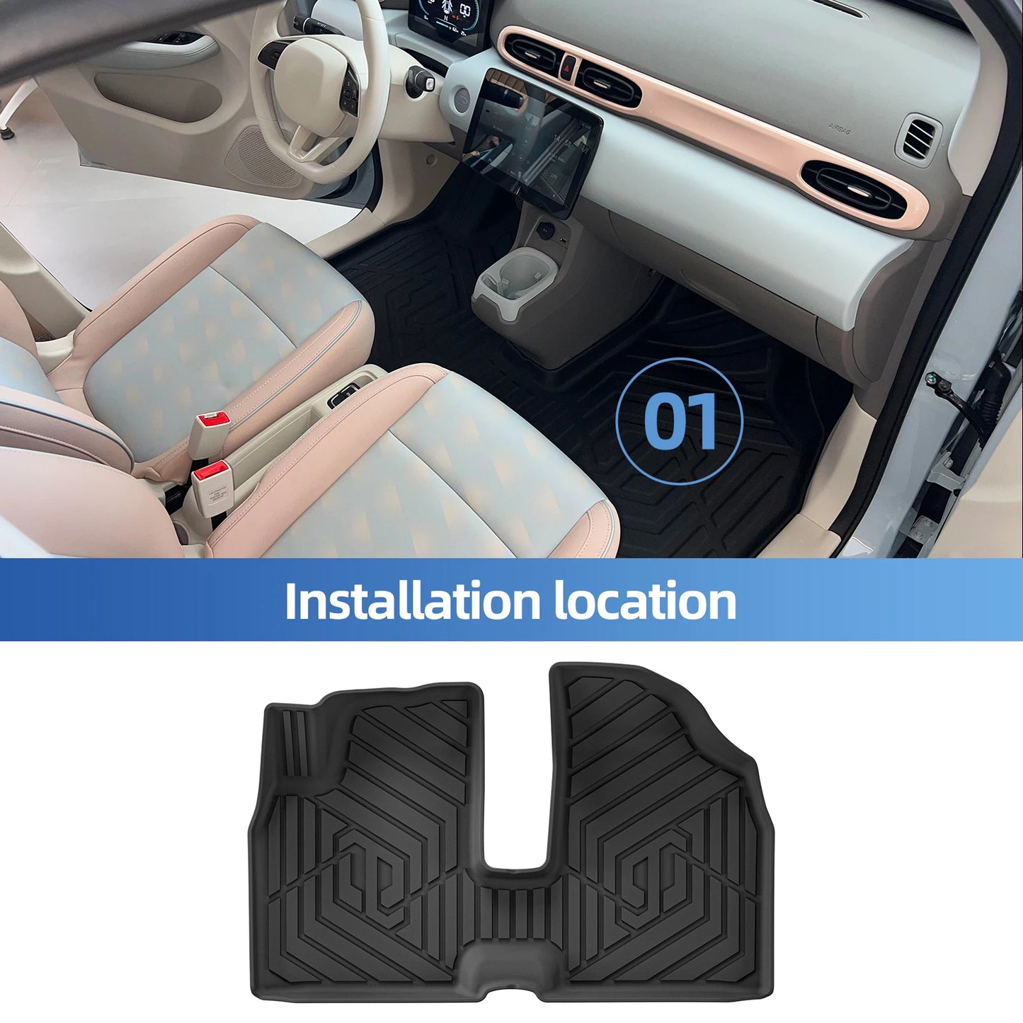 for Leapmotor T03 EV 2026 2026 2026 Car Floor Mats Trunk Pad TPE 3D Foot Mat Odorless Tray Anto Accessories Black