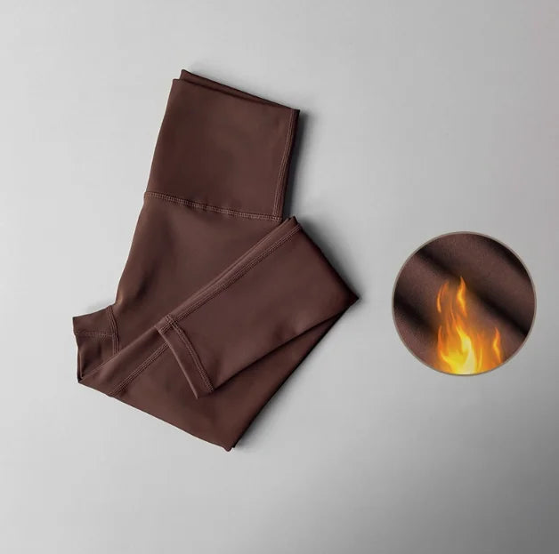 Women's Fleece Lined Workout Leggings - High Waisted Winter Yoga Pants - photo 10