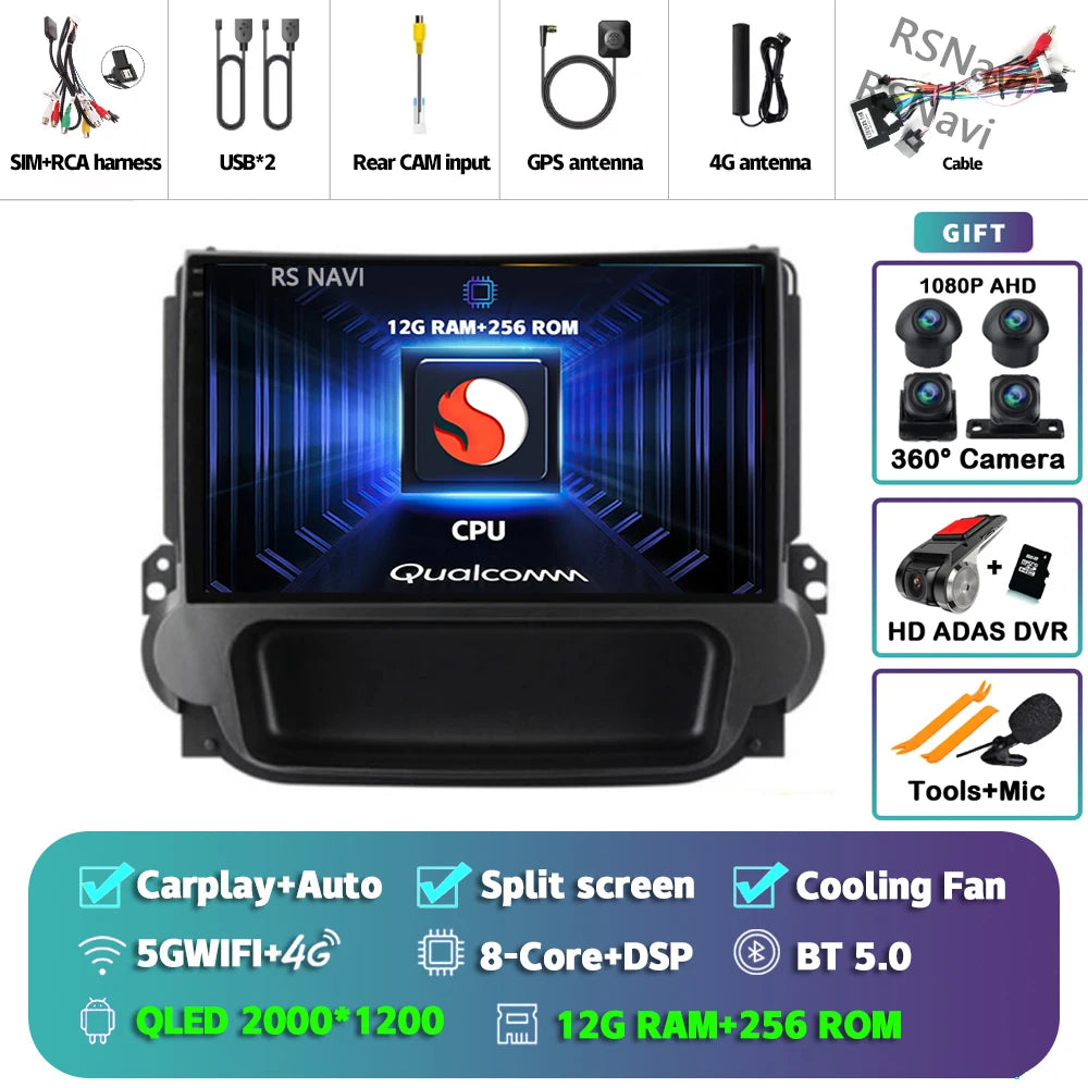 Android 16 Carplay Auto Car Radio Multimedia Player For Chevrolet Malibu 2012-2015 Autoradio DSP GPS Stereo WIFI 2din 16G-512G