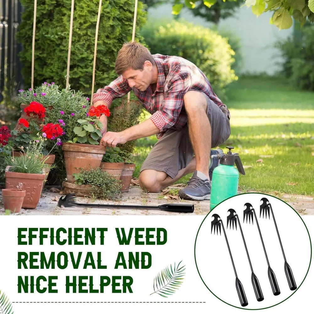 1pc Gardening Hand Weeder Tools, 2025 Upgrade Weed Removal Tool Weeding Artifact Uprooting Weeding Tool 4 Teethes Dual Purpose