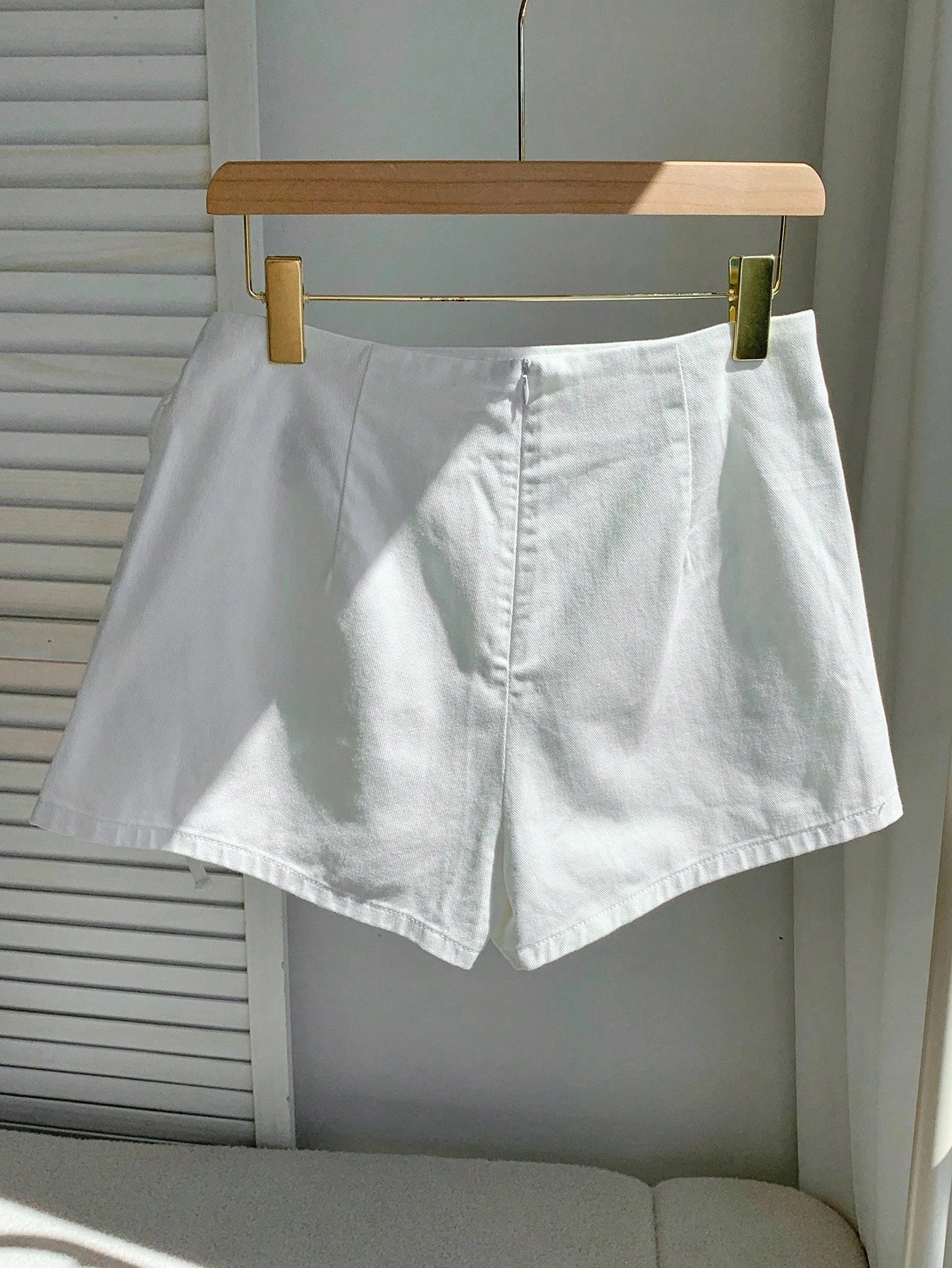 Ladies New Spring Summer Linen Solid Color Casual Sports Elastic Waist Drawstring Belted Skort for Spring Summer