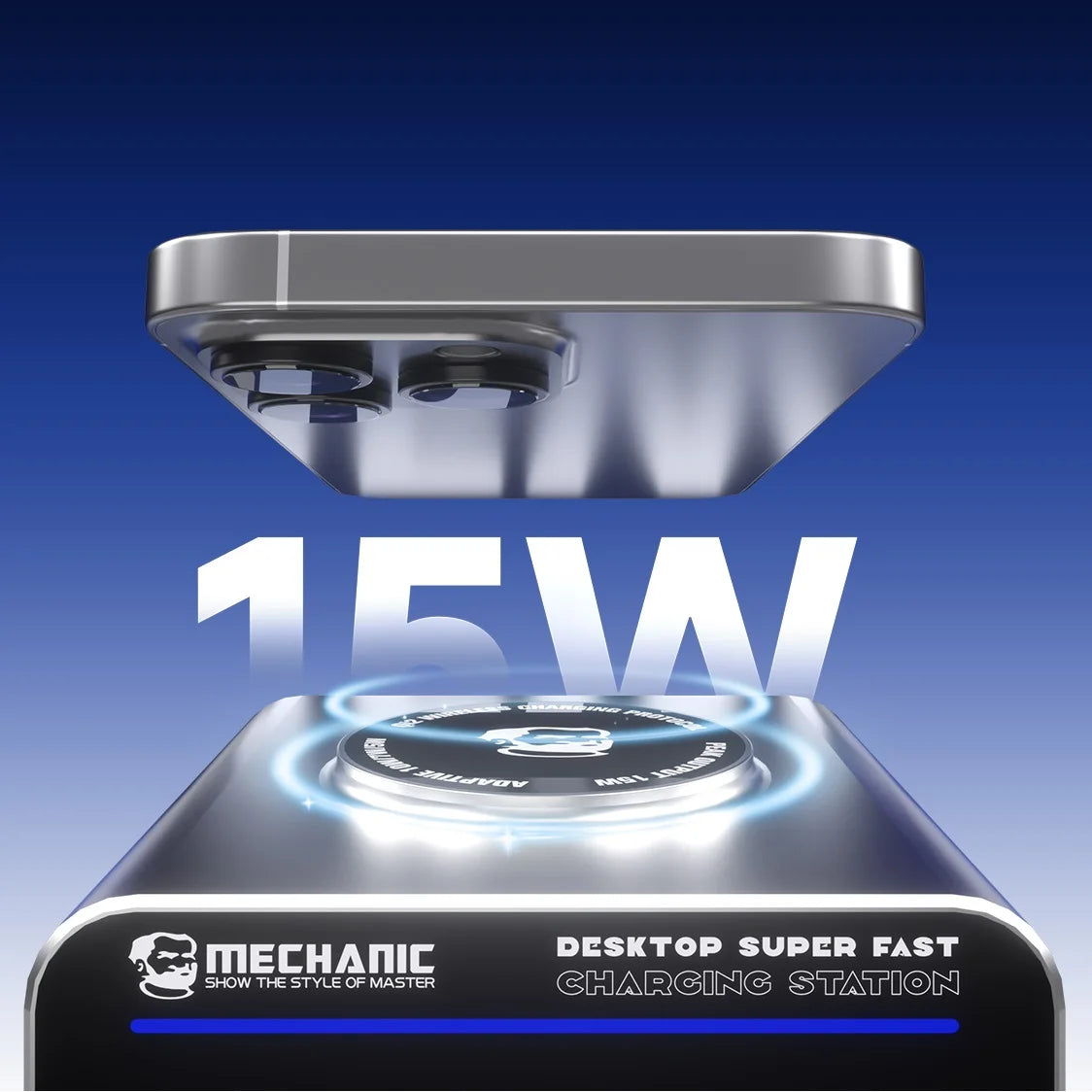 MECHANIC G-POWER Series 115W/160W Desktop Super Fast Charging Station Type-C USB Port 15W PD QC3.0 GaN Wireless Charging Support