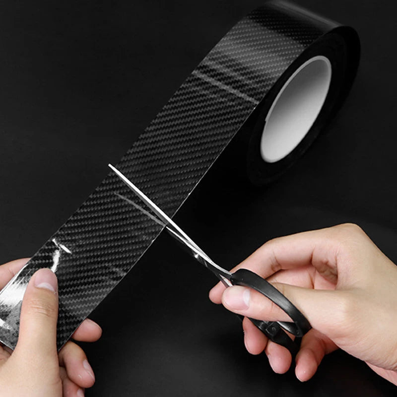 Nano 3D Carbon Fiber Car Door Sill Protector Strip – Waterproof Bumper Tape & Body Protection Film 1–10M