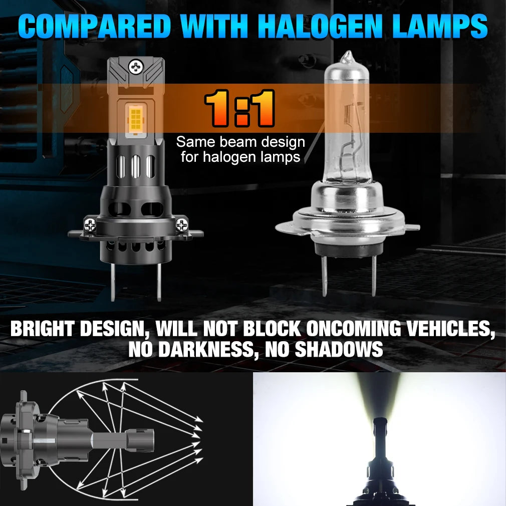 XSTORM H7 LED Lights Bulbs 150W 60000LM H1 LED Headlights Canbus H4 LED Headlights Car Turbo Lamps  6000K 12V Automobile ﻿ ﻿