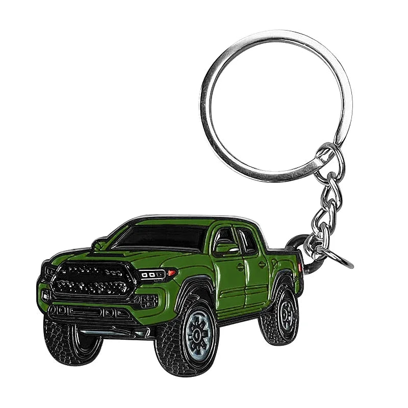 Zinc Alloy Uncoated Car Model Pendant Keychain for Tacoma Style Metal Keychain for Toyota Tacoma Durable Decor Accessories