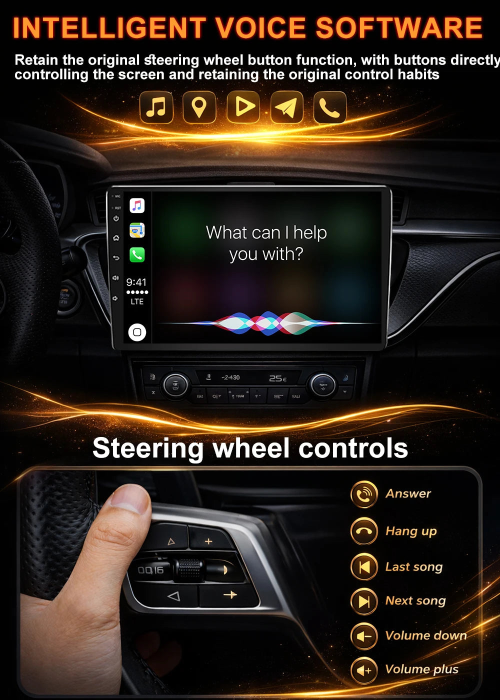 10" Android Car Radio with Wireless CarPlay & GPS — Dodge RAM 1500 (2008-2012)