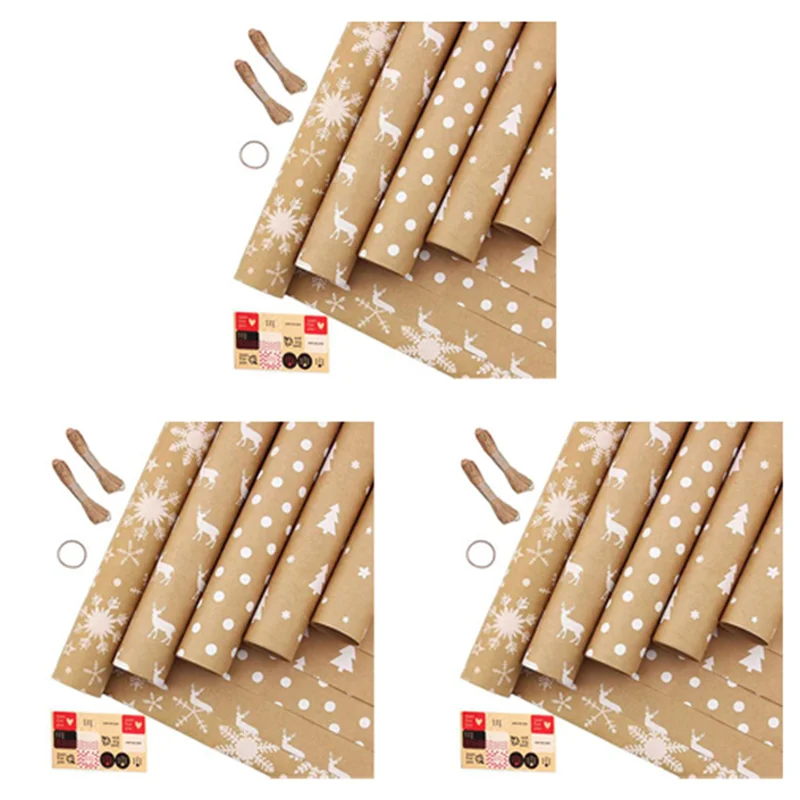 AA81-Wrapping Paper Sheets,For Christmas Birthday Party Wrapping Paper Set Of 15 Gift Wrap Papers,Present Gift Wrapping Paper