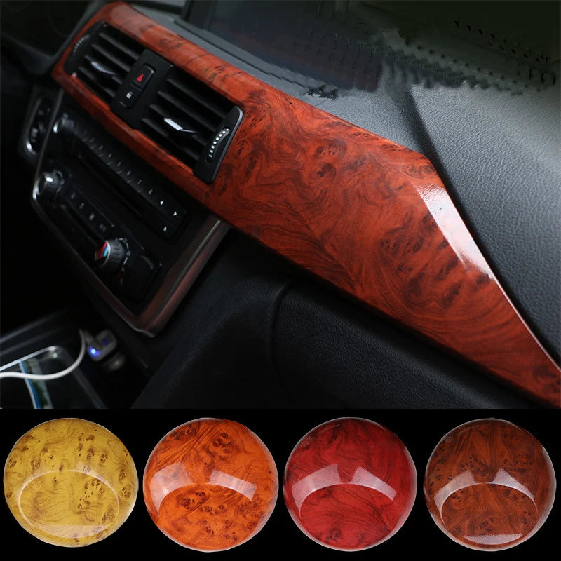 Wood Grain Vinyl Wrap — Self-Adhesive Car Interior Film, DIY Trim